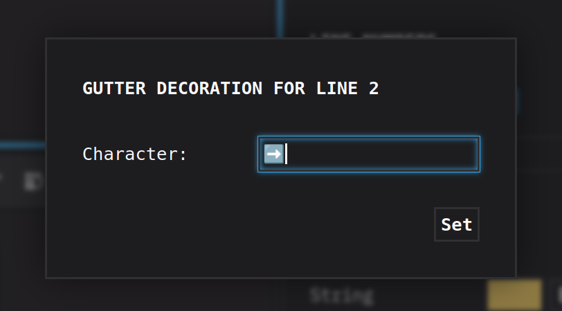 The gutter decorations UI